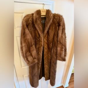 Authentic Greek Mink Fur Coat | Full Length Luxury Brown | Aris Furs